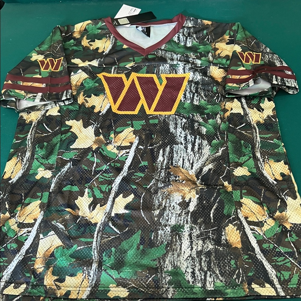 Washington Commanders camo jersey tee